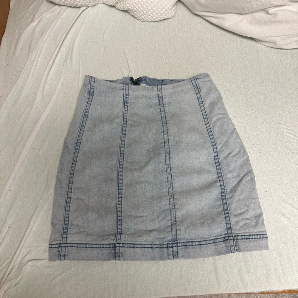 Light Blue free people Denim Skirt